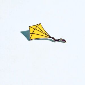 Yellow Kite Enamel Pin, Vintage Pins, Lapel Pins